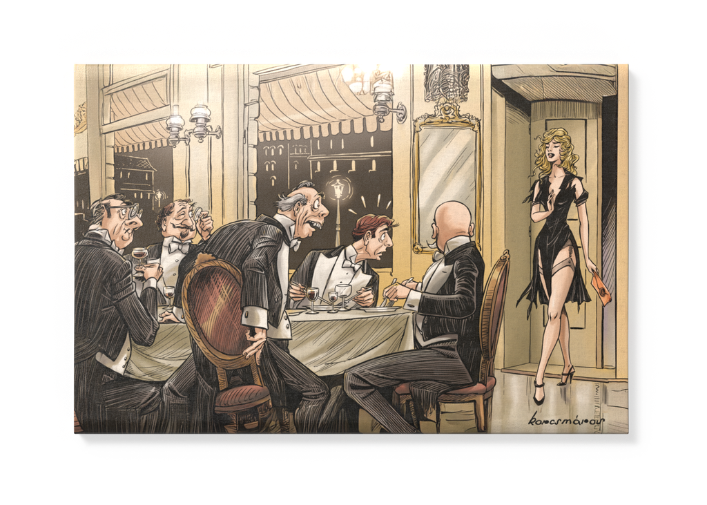 Vászonkép: Szőke Ciklon – Megkérem, kísérjen haza! 60x40 cm