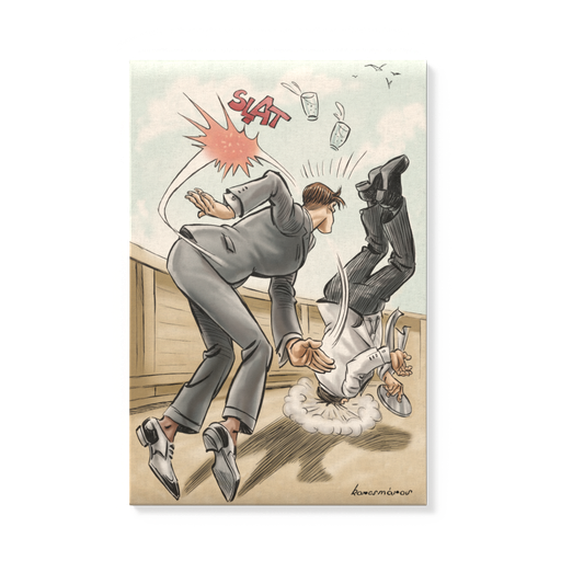 Vászonkép: „Fülig és Bonifác” 40x60 cm