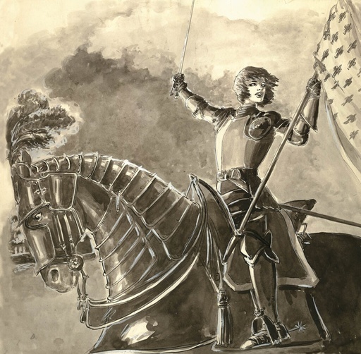 Vászonkép: „Jeanne d'Arc” 50x50 cm
